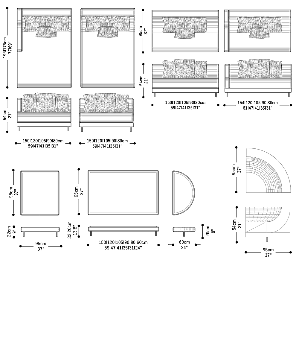 Image of the complete dimensions of the product